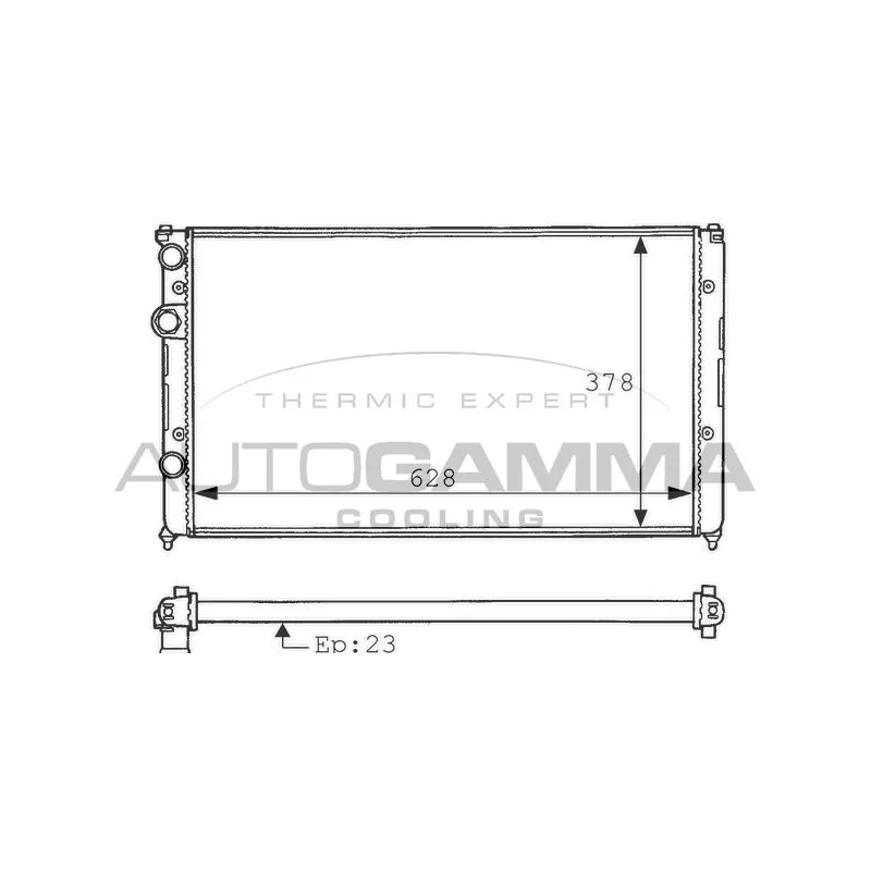 Radiateur, refroidissement du moteur AUTOGAMMA 100948