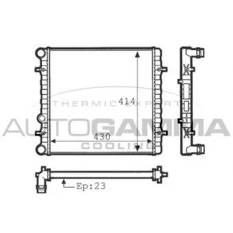 Radiateur, refroidissement du moteur AUTOGAMMA 100968