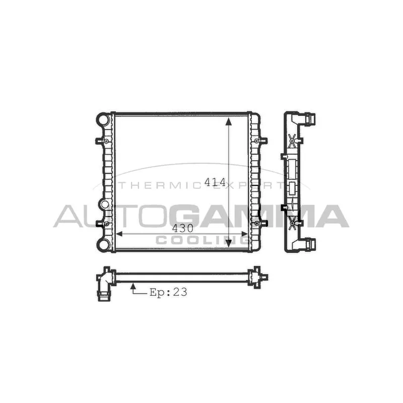 Radiateur, refroidissement du moteur AUTOGAMMA 100968