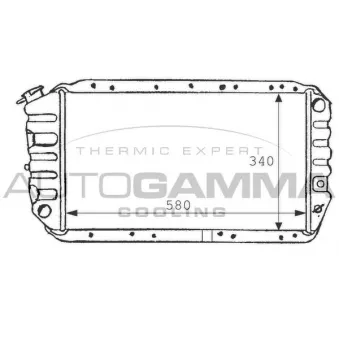 Radiateur, refroidissement du moteur AUTOGAMMA 100970