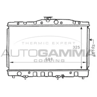 Radiateur, refroidissement du moteur AUTOGAMMA 101015
