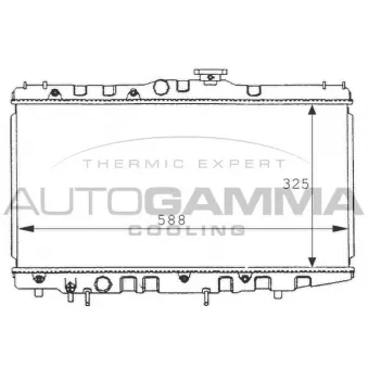 Radiateur, refroidissement du moteur AUTOGAMMA 101017