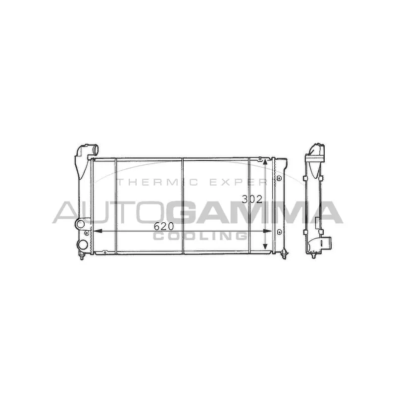 Radiateur, refroidissement du moteur AUTOGAMMA 101036