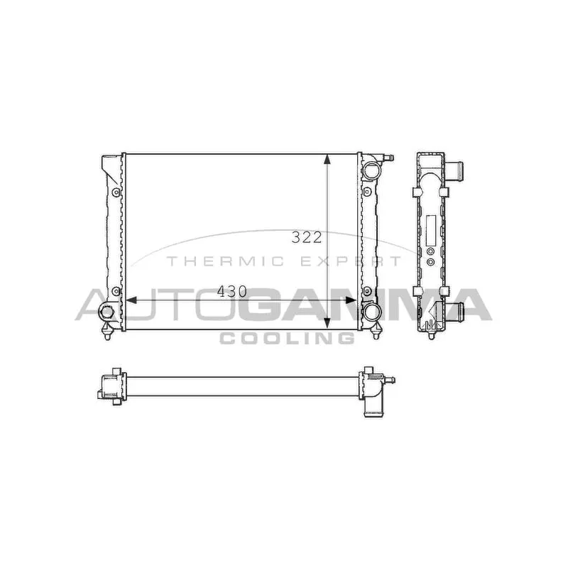 Radiateur, refroidissement du moteur AUTOGAMMA 101051