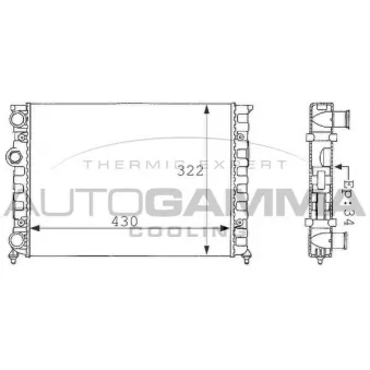 Radiateur, refroidissement du moteur AUTOGAMMA 101055