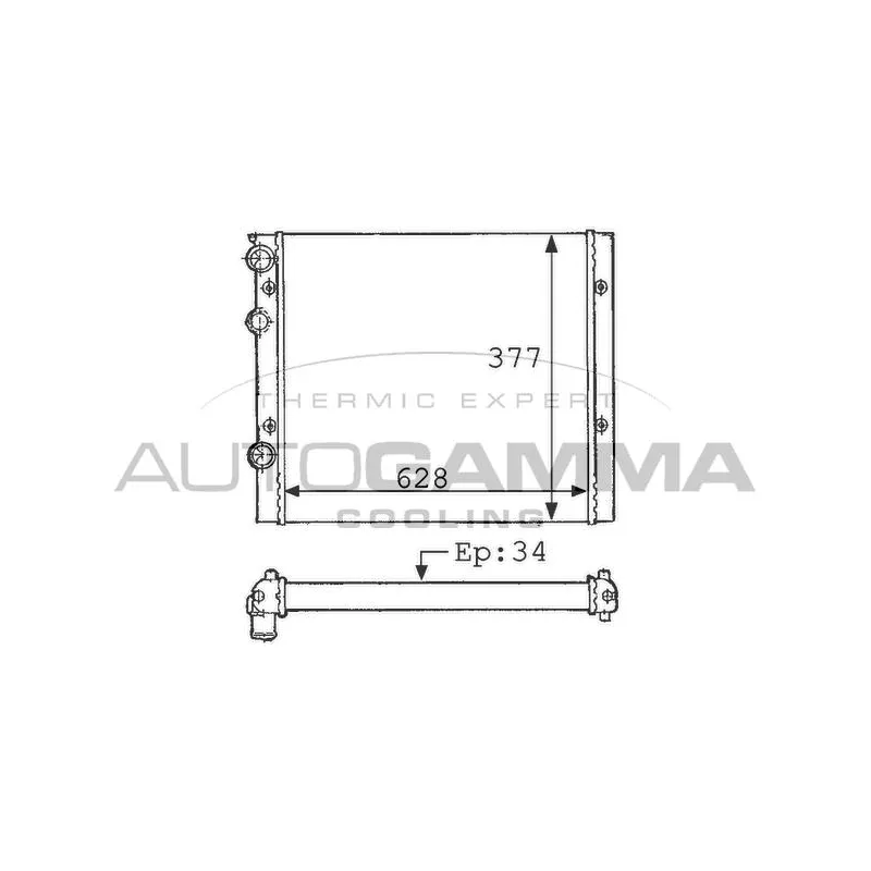 Radiateur, refroidissement du moteur AUTOGAMMA 101061