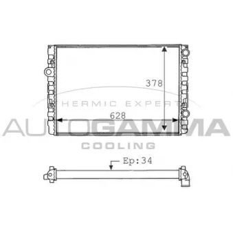 Radiateur, refroidissement du moteur AUTOGAMMA 101062