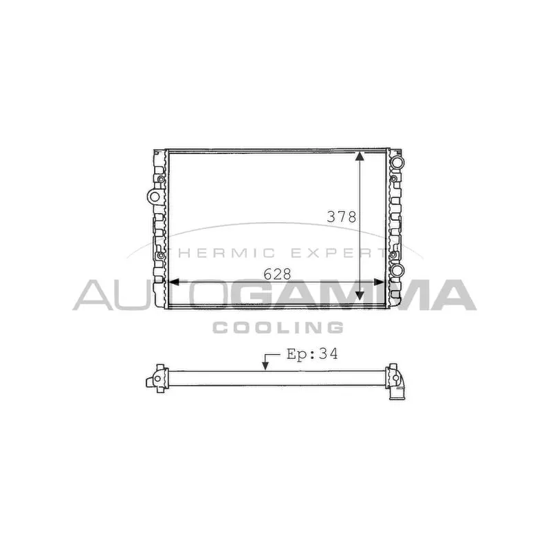 Radiateur, refroidissement du moteur AUTOGAMMA 101062
