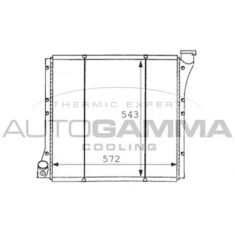 Radiateur, refroidissement du moteur AUTOGAMMA 101063