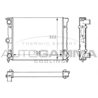 Radiateur, refroidissement du moteur AUTOGAMMA 101066