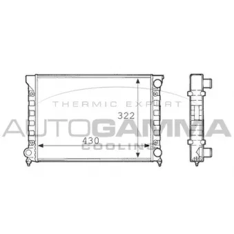Radiateur, refroidissement du moteur AUTOGAMMA 101069