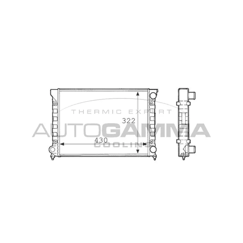 Radiateur, refroidissement du moteur AUTOGAMMA 101069