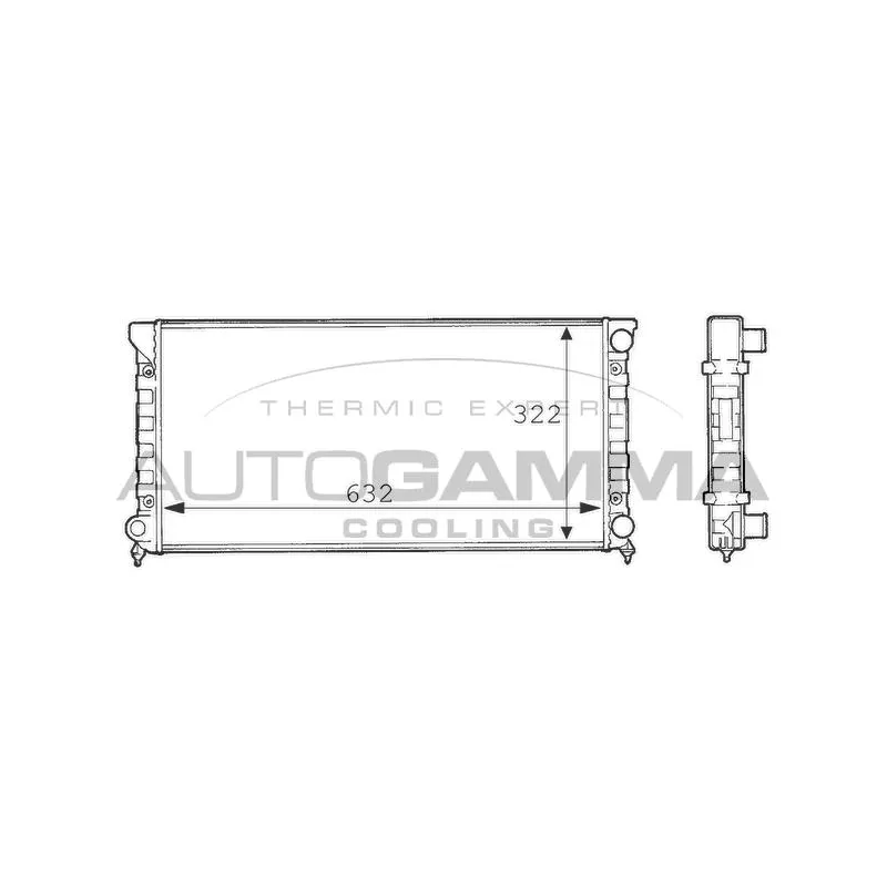 Radiateur, refroidissement du moteur AUTOGAMMA 101072
