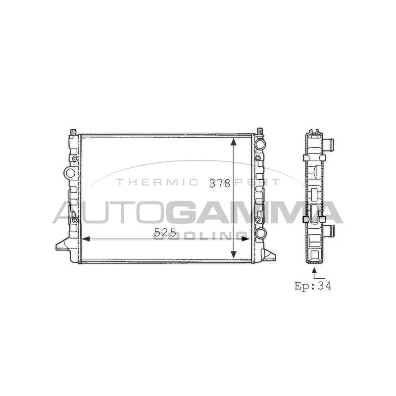 Radiateur, refroidissement du moteur AUTOGAMMA 101076