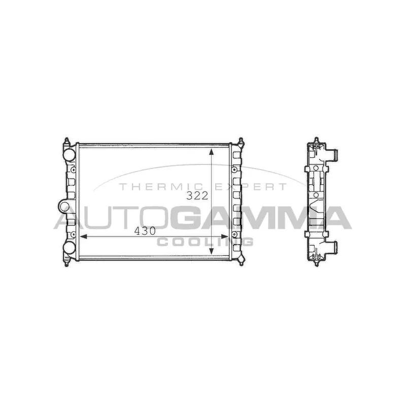 Radiateur, refroidissement du moteur AUTOGAMMA 101079