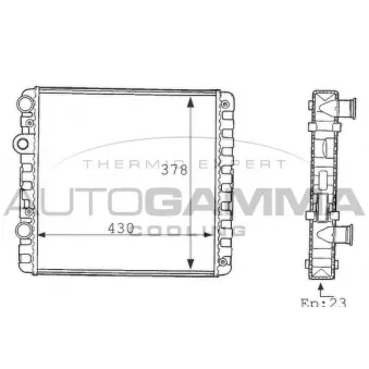 Radiateur, refroidissement du moteur AUTOGAMMA 101080