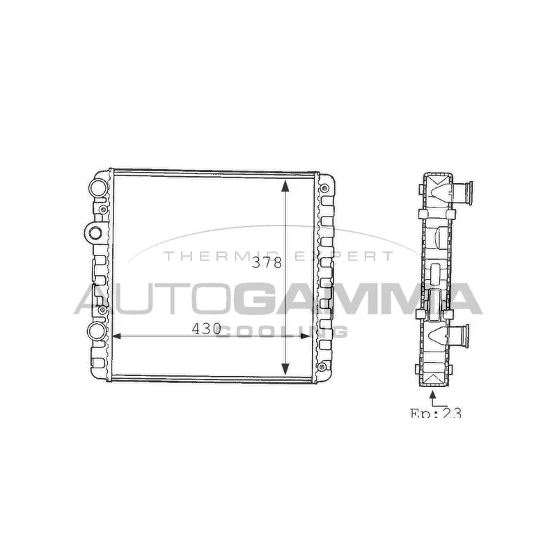 Radiateur, refroidissement du moteur AUTOGAMMA 101080