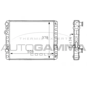 Radiateur, refroidissement du moteur AUTOGAMMA 101082