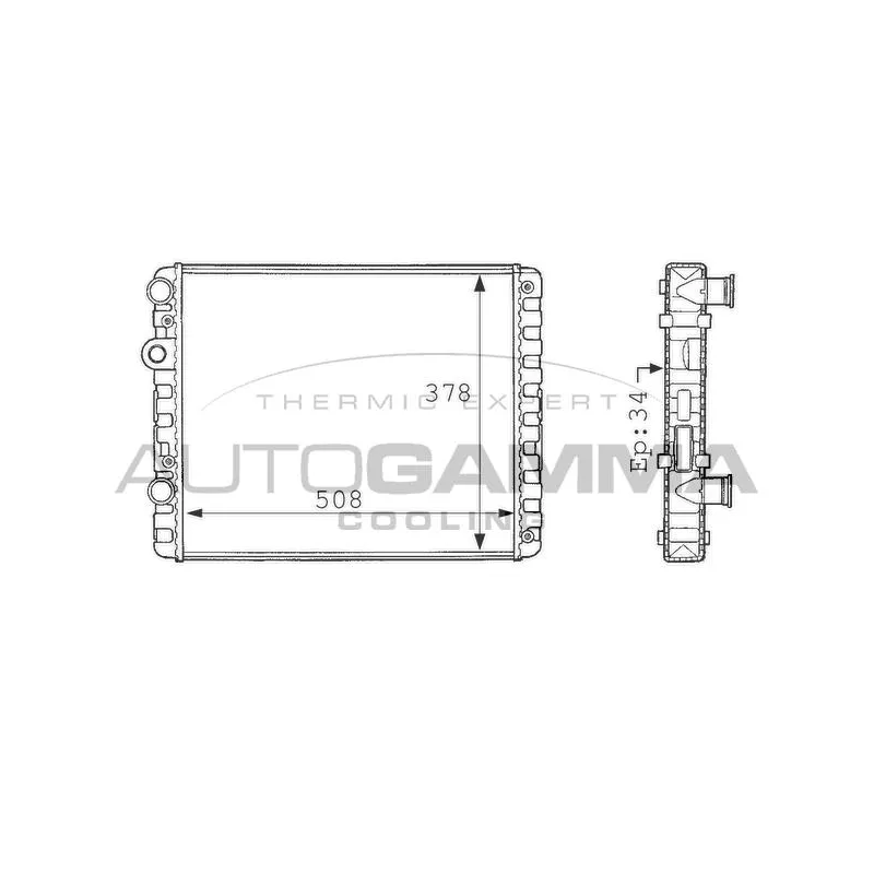 Radiateur, refroidissement du moteur AUTOGAMMA 101082