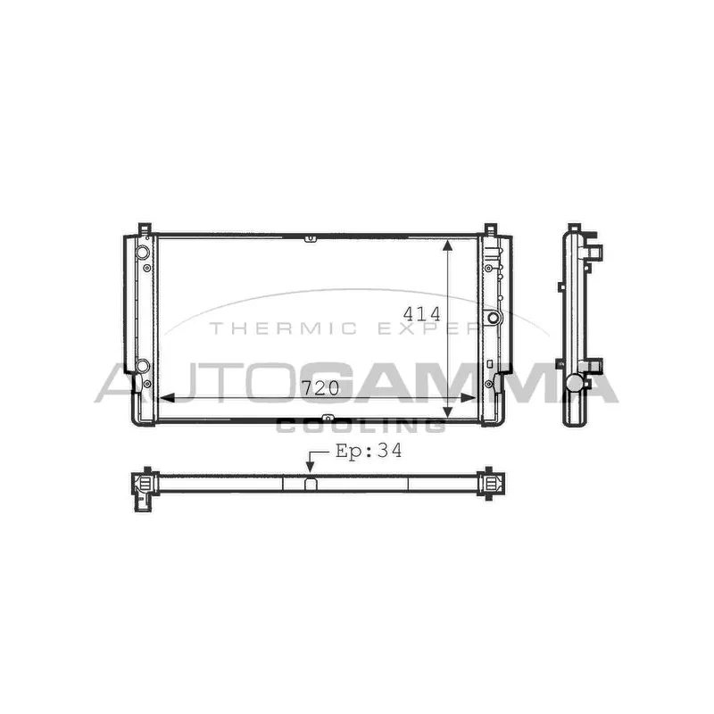 Radiateur, refroidissement du moteur AUTOGAMMA 101083