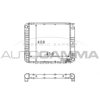 Radiateur, refroidissement du moteur AUTOGAMMA 101091