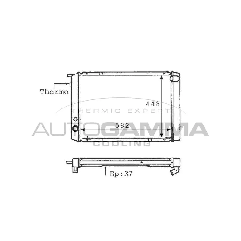 Radiateur, refroidissement du moteur AUTOGAMMA 101096
