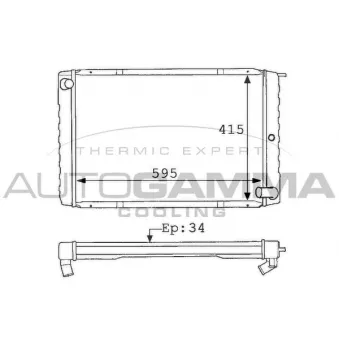 Radiateur, refroidissement du moteur AUTOGAMMA 101108