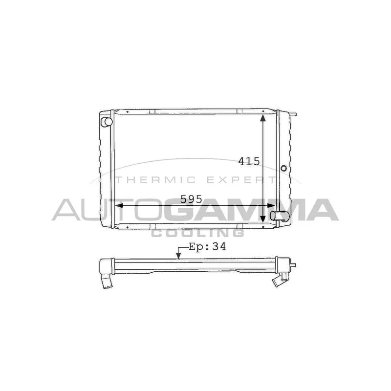 Radiateur, refroidissement du moteur AUTOGAMMA 101108