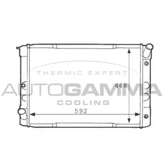 Radiateur, refroidissement du moteur AUTOGAMMA 101114