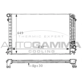 Radiateur, refroidissement du moteur AUTOGAMMA 101119