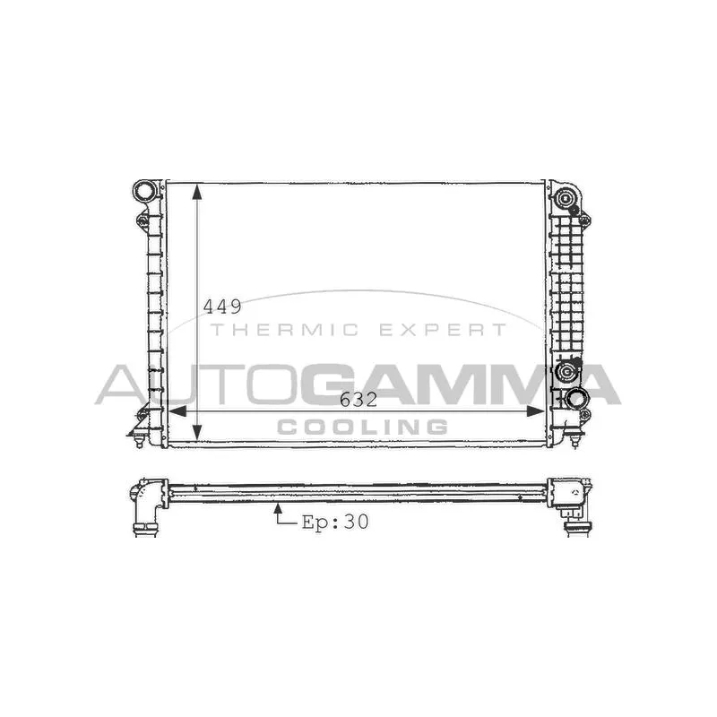 Radiateur, refroidissement du moteur AUTOGAMMA 101119