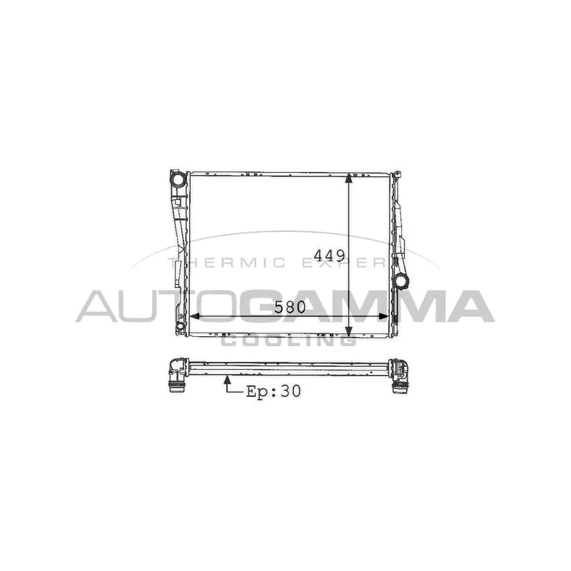 Radiateur, refroidissement du moteur AUTOGAMMA 101125
