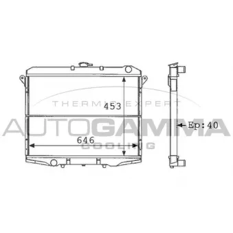 Radiateur, refroidissement du moteur AUTOGAMMA 101128