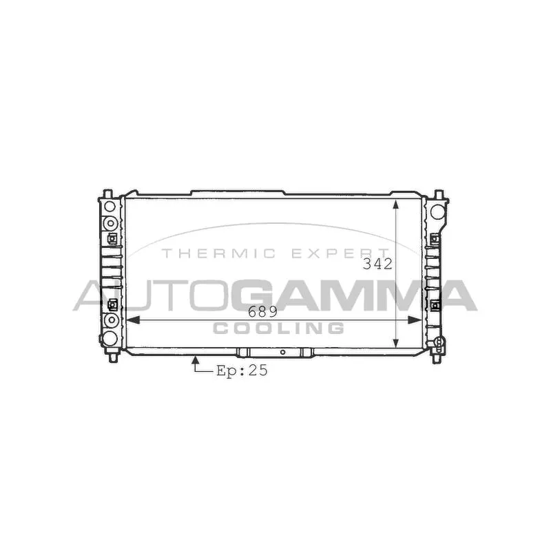 Radiateur, refroidissement du moteur AUTOGAMMA 101132