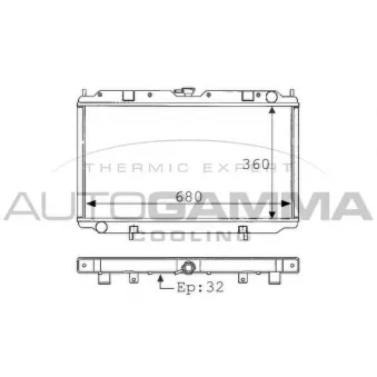 Radiateur, refroidissement du moteur AUTOGAMMA 101135