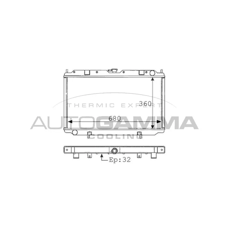Radiateur, refroidissement du moteur AUTOGAMMA 101135
