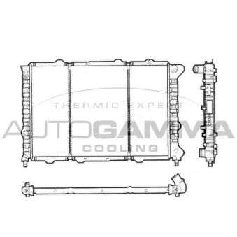 Radiateur, refroidissement du moteur AUTOGAMMA 101144