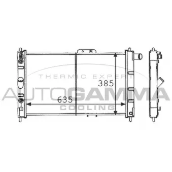 Radiateur, refroidissement du moteur AUTOGAMMA 101158