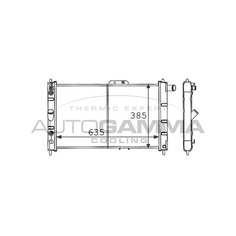 Radiateur, refroidissement du moteur AUTOGAMMA 101158