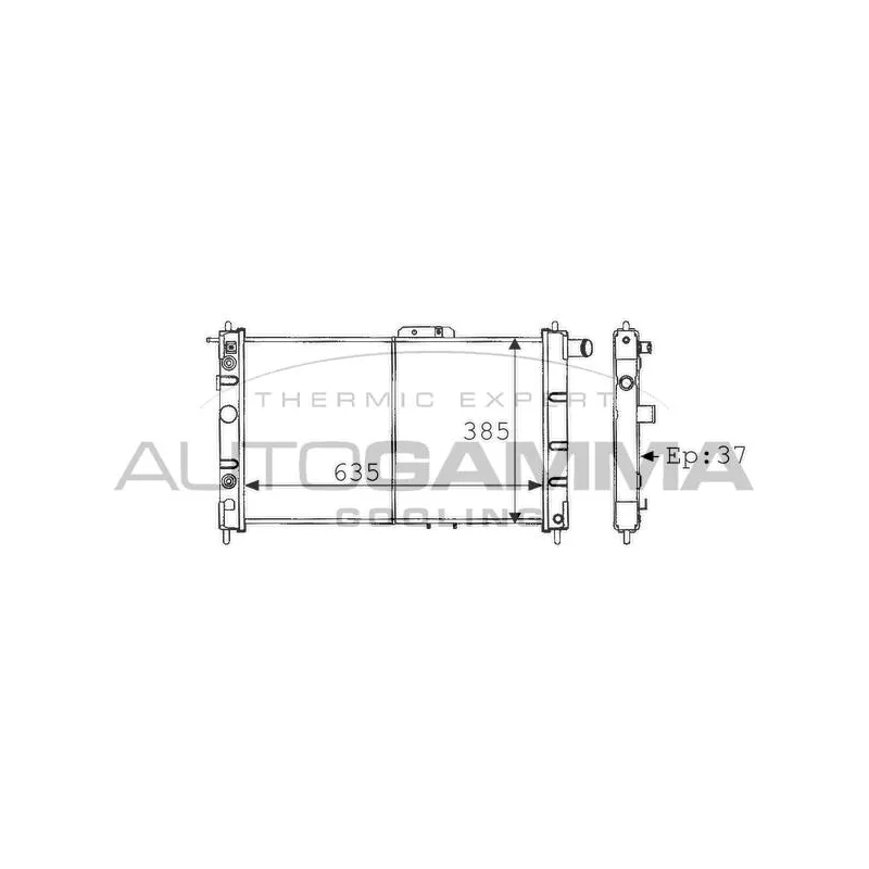 Radiateur, refroidissement du moteur AUTOGAMMA 101160