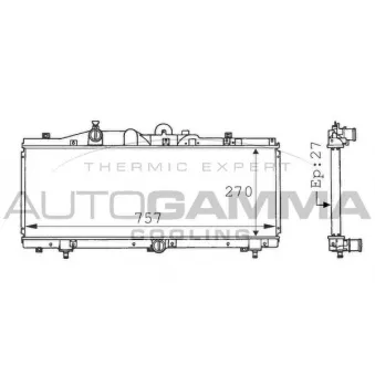 Radiateur, refroidissement du moteur AUTOGAMMA 101161