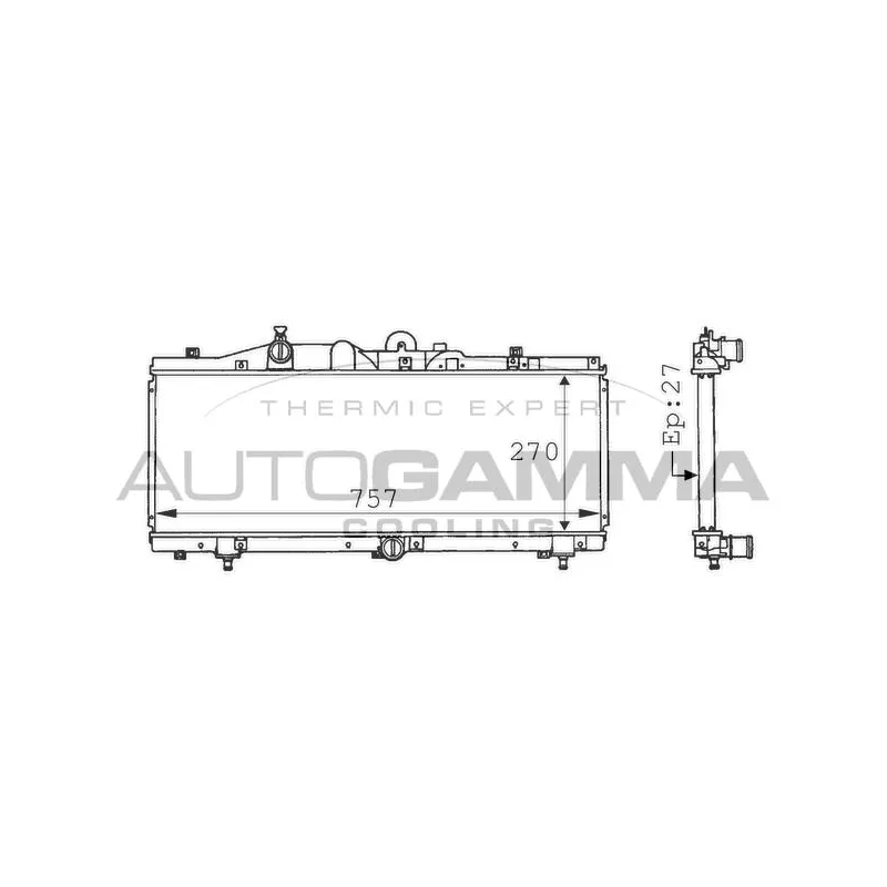 Radiateur, refroidissement du moteur AUTOGAMMA 101161
