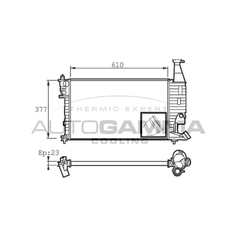 Radiateur, refroidissement du moteur AUTOGAMMA 101175