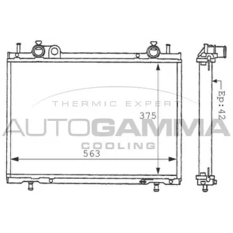 Radiateur, refroidissement du moteur AUTOGAMMA 101178