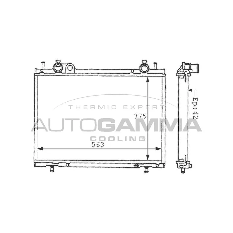 Radiateur, refroidissement du moteur AUTOGAMMA 101178