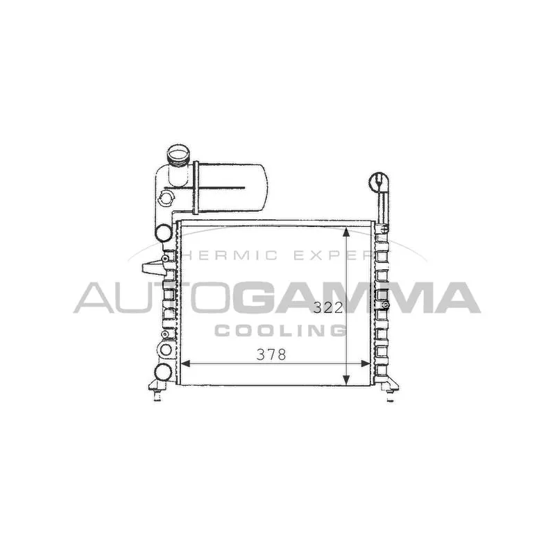 Radiateur, refroidissement du moteur AUTOGAMMA 101194