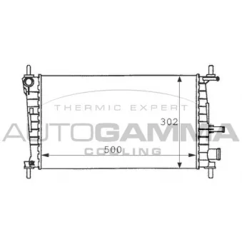 Radiateur, refroidissement du moteur AUTOGAMMA 101195