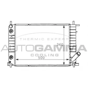 Radiateur, refroidissement du moteur AUTOGAMMA 101196