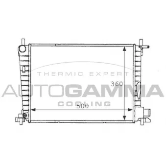 Radiateur, refroidissement du moteur AUTOGAMMA 101198