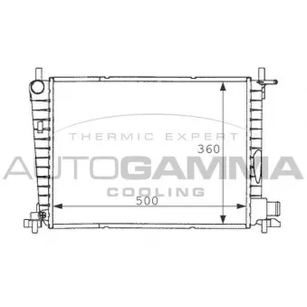 Radiateur, refroidissement du moteur AUTOGAMMA 101199